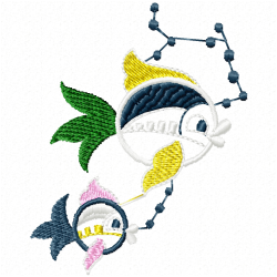 Fishes Embroidery Design 9 Fishes Embroidery Design 9